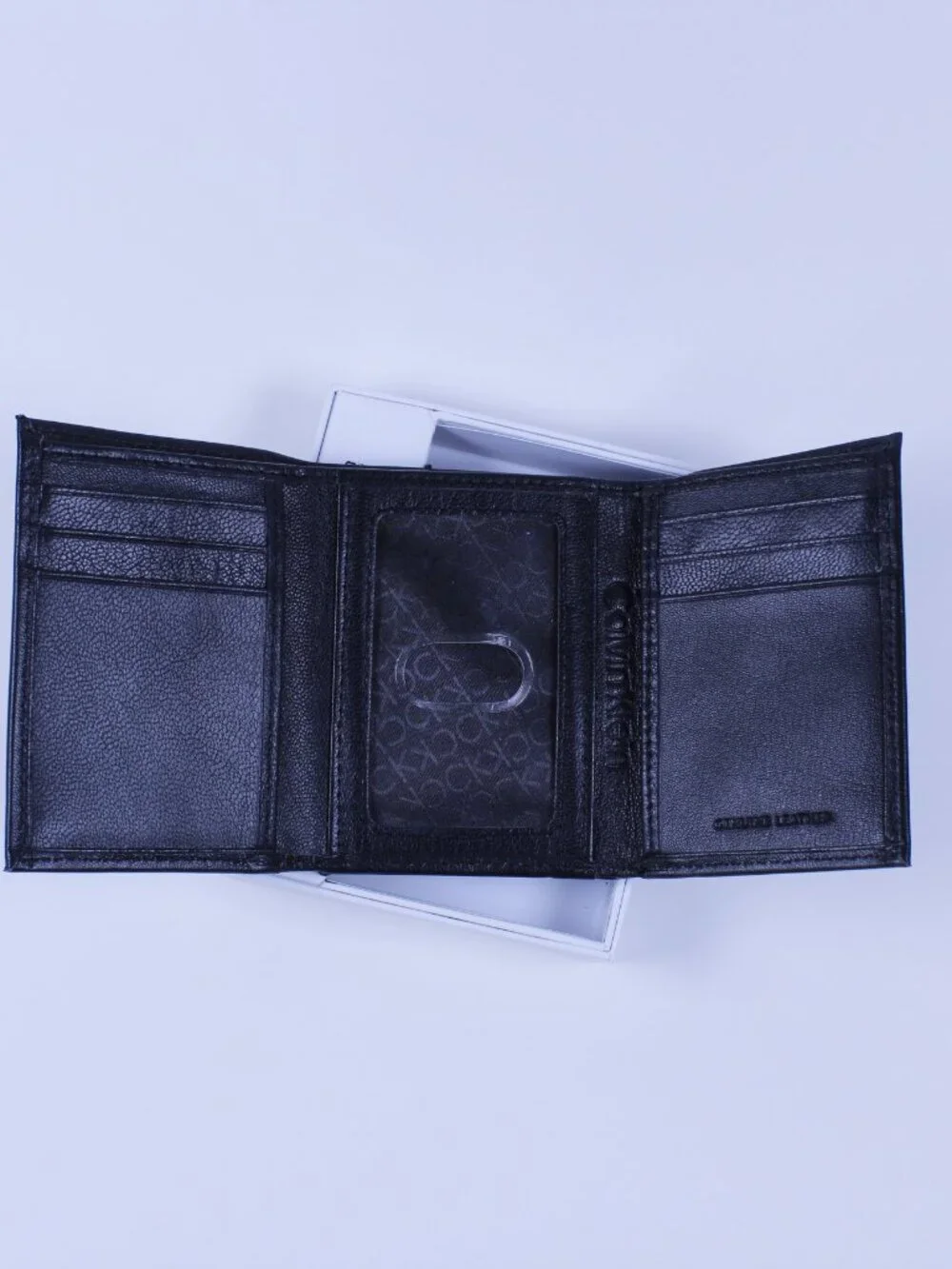 Calvin Klein Trifold Leather Wallet with RFID Protection - New in Box